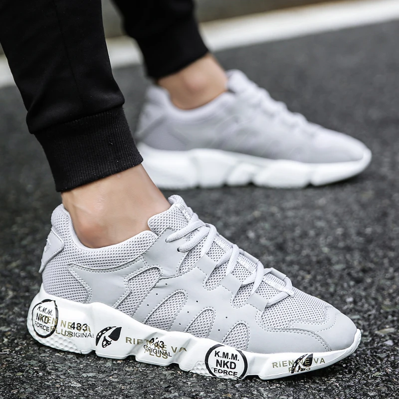 

New Summer Breathable Sport Sneakers Youth Outdoor Mens Rubber Antiskid Walking Shoes Mesh Damping Fitness Shoes Zapatos Cheap