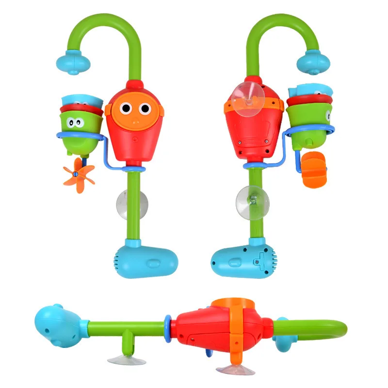 Lovely Cartoon Bathtub Kids Baby Bath Articles Toys Shower Faucet Spray Water Toys For Children Bathtub Water Spraying Tool