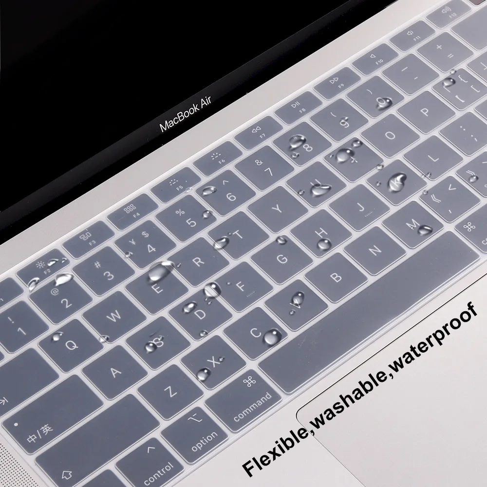 Redlai английская(США) клавиатура крышка облегающий рукав для MacBook Air 13 A1932 с retina fit Touch ID мягкая ТПУ клавиатура протектор