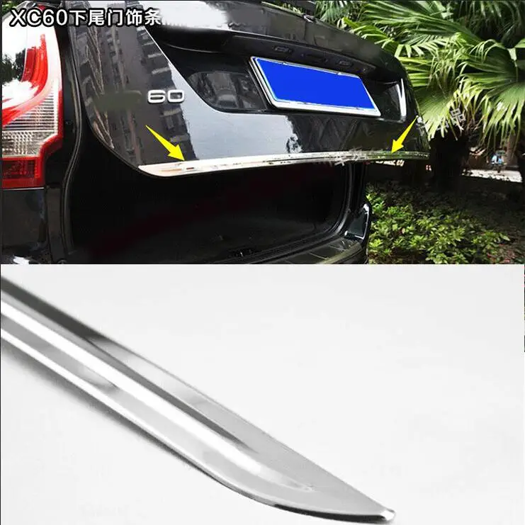 

car-styling case For Volvo XC60 2014 2015 2016 Stainless Steel Rear Tailgate Trunk Lid Cover Trim 1 Pcs car styling