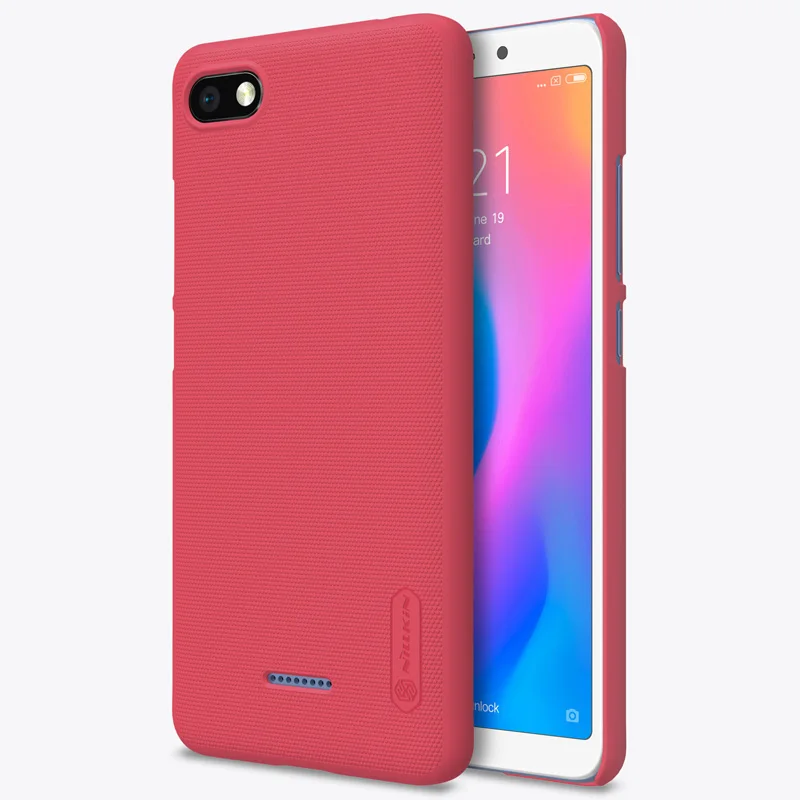 Xiaomi Redmi 6 Pro чехол Nillkin Супер Матовый экран Redmi 4X Prime твердая задняя крышка для Redmi 5 Plus 6 6A 4A Nilkin чехол для телефона - Цвет: Красный