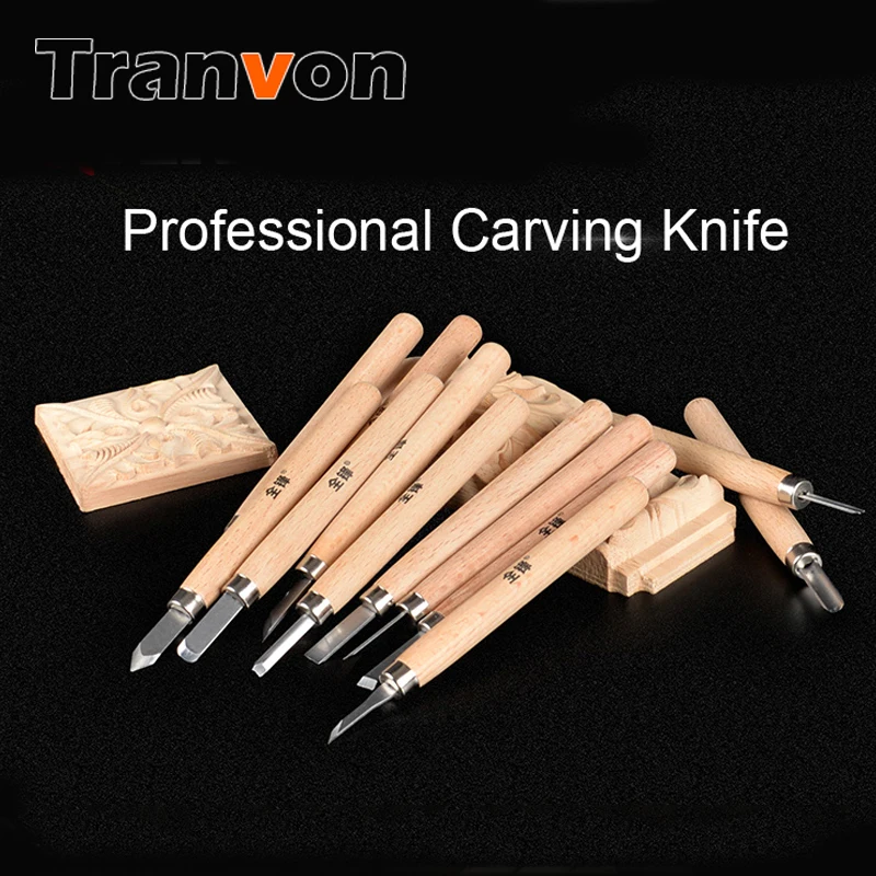 

4/6/10/12pcs Engraving Pen Wood Carving Knife Hand Wood Cutters Chisel Knife Sculpture Woodworking Tools Woodcut Knife