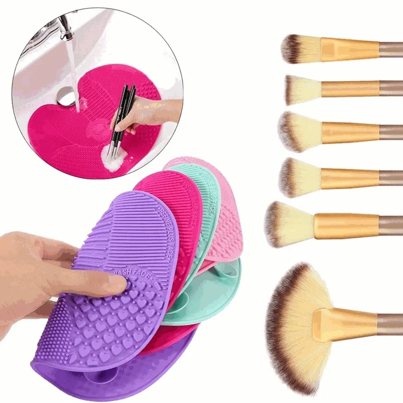

1Pcs Silicone Makeup Brushes Cleaning Mat Wash Pad Cosmetic Makeup Large Pad Sucker Scrubber Board Washing Tools Drop Shipping