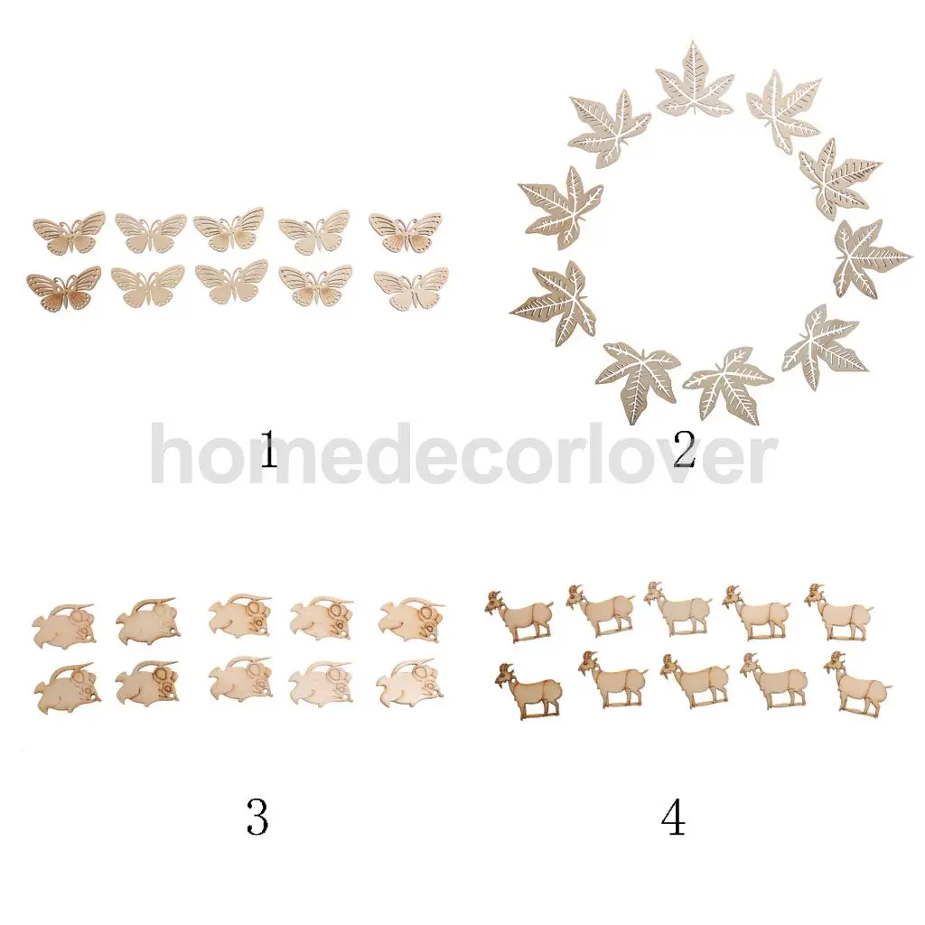 10 DIY Natural Wood Embellishments Crafts Card making Scrapbooking