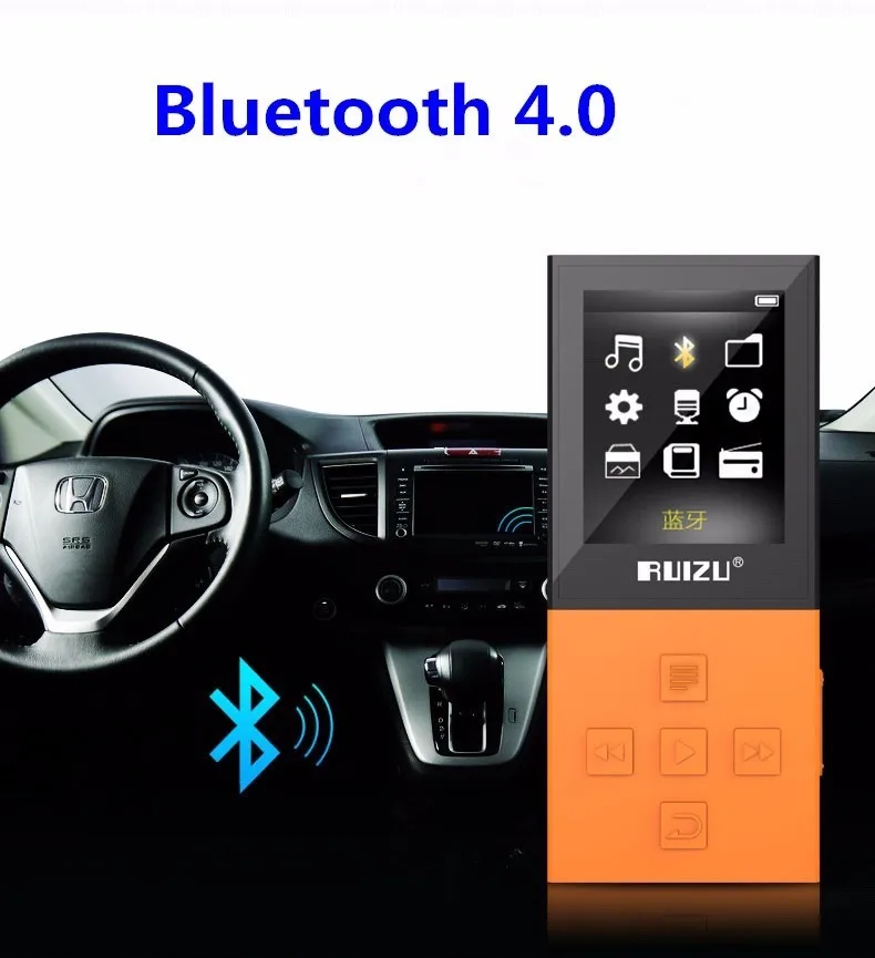Bluetooth MP3 RUIZU X18 Спортивный MP3 плеер с 8G может играть 100 часов Высокое Качество lossless рекордер FM Bluetooth 4,0
