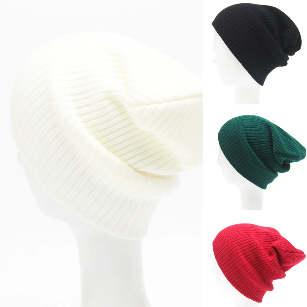 

New Unisex Men Hip-Hop Warm Winter Wool Knit Ski Beanie Skull Slouchy Cap Hat