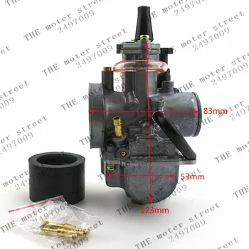 

free shipping oko PWK 28mm Motorcycle Racing Carburetor With Power Jet For 50-250cc Moto Dike