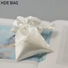 Атласный чехол для упаковка ювелирных изделий/макияж/подарок/Свадебные/вечерние/коробка для хранения/волос/мешок для обуви Шелковый тканевый мешочек Саше карман с логотипом, рисунком по индивидуальному заказу