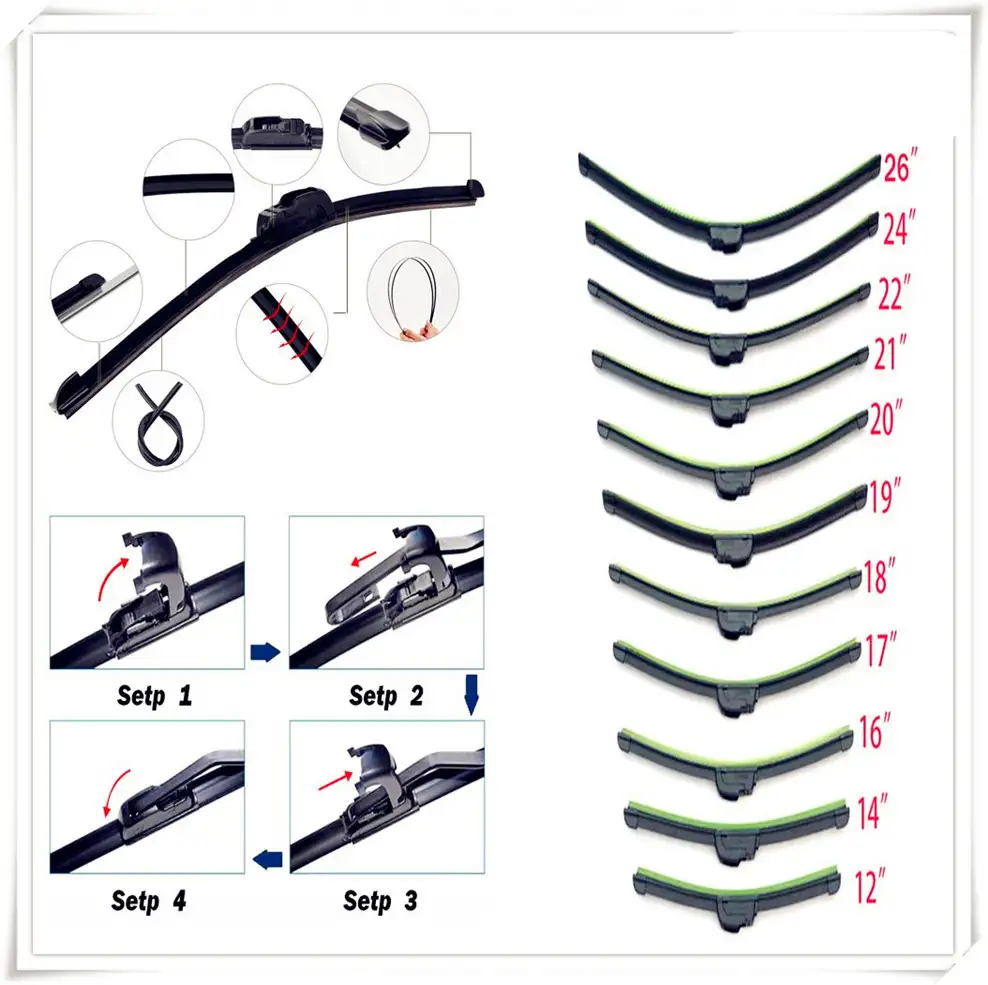 Car auto Frameless Bracketless Rubber Wiper Blade for Infiniti QX50 Q