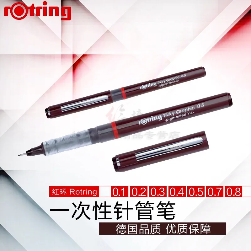 Rotring Tikky Graphic Pen Black Pigmented Ink Drawing Design Pen 1 Piece -  Art Markers - AliExpress