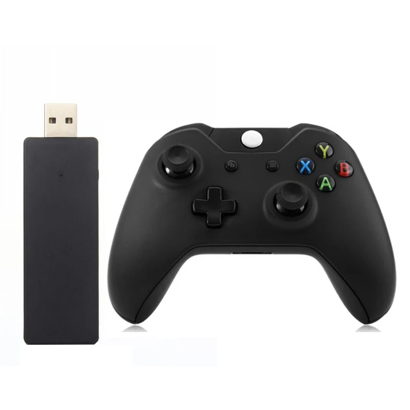 Bluetooth геймпад для Xbox One Беспроводной контроллер джойстика радость площадку для Xbox One консоли джойстик для Win7/8/10 шт - Цвет: Black Add Receiver