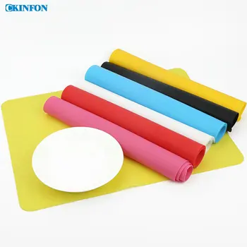 

500Pcs/Lot A-37 Food-grade Thickened Bakeware Silicone Pad Children Placemat Silicone Insulation Desks Pad 40*30*0.06cm