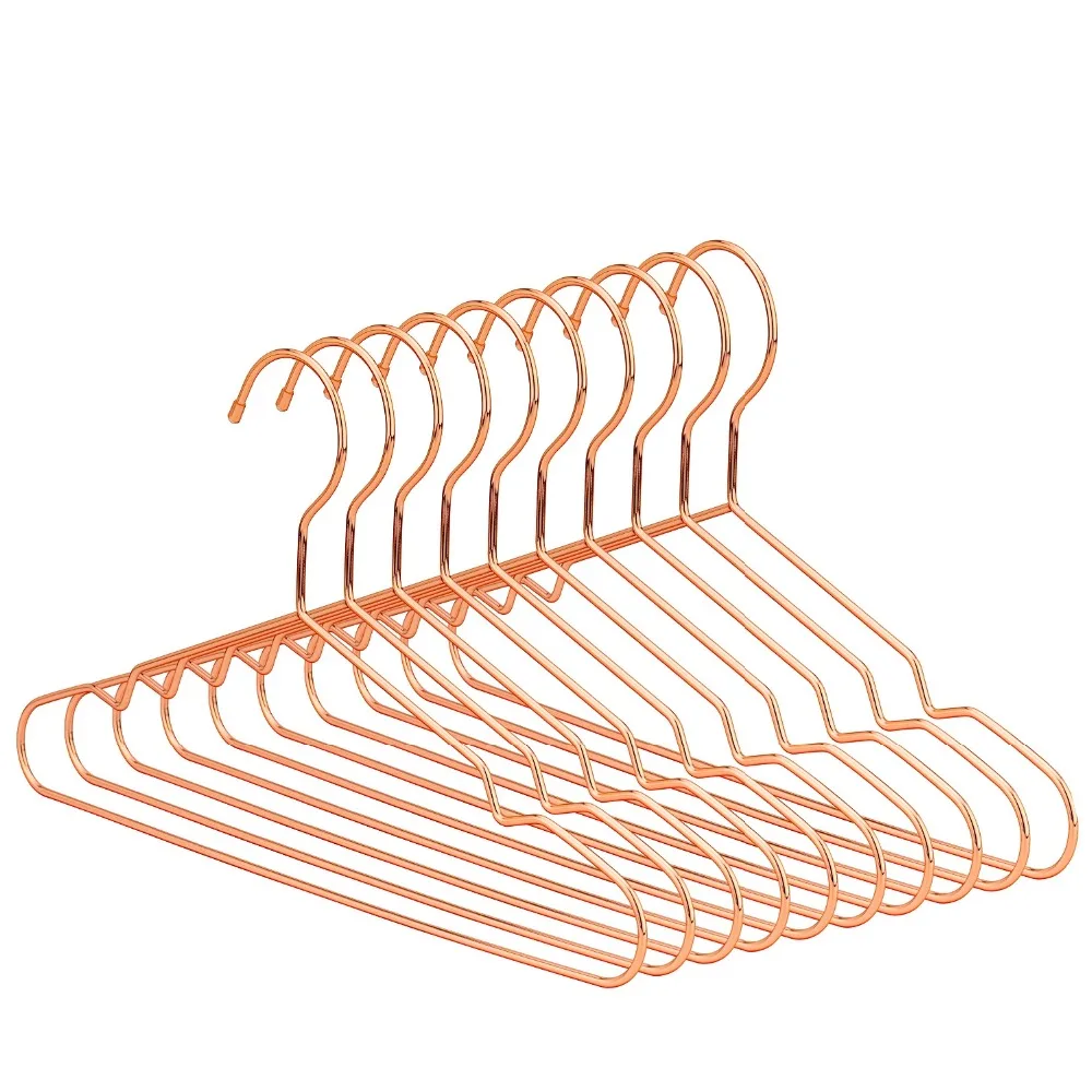 Hangerlink 32cm Children Rose Gold Metal Clothes Shirts Hanger with Notches, Cute Small Strong Coats Hanger for Kids(30 pcs/Lot)