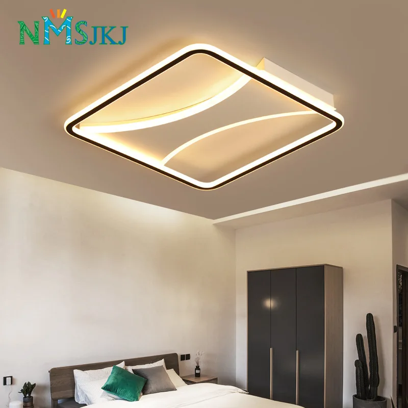 

Personality Simple Rectangular Study LED Ceiling Lamp Living Room Hotel Villa Lighting