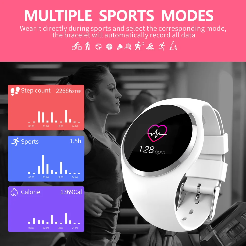 CYUC Q1 Smart Wristband Color LCD Screen Blood Pressure Heart Rate Monitor smart band Fitness Tracker Smart Bracelet ladies CYUC Q1 Smart Wristband Color LCD Screen Blood Pressure Heart Rate Monitor smart band Fitness Tracker Smart Bracelet ladies