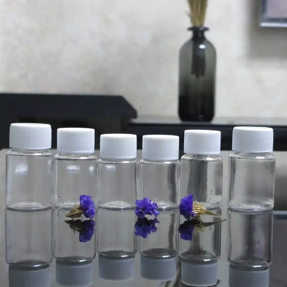 

50pcs 20ml Transparent PET Small Bottle, Screw Cap Plastic Bottle, Pill Bottles, Clear Capsule Bottle jar-- Aluminum Foil Seals