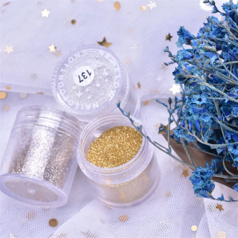 

Sequins Dust Sheet Nail Glitter Manicure Nail Craft Decoration Light Golden Mix Size Nail Art Glitter Powder
