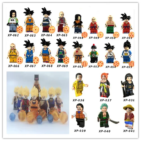 40 шт. Goku Chiaotzu Krillin Violett японский мультфильм Аниме Кирпичи Строительные блоки