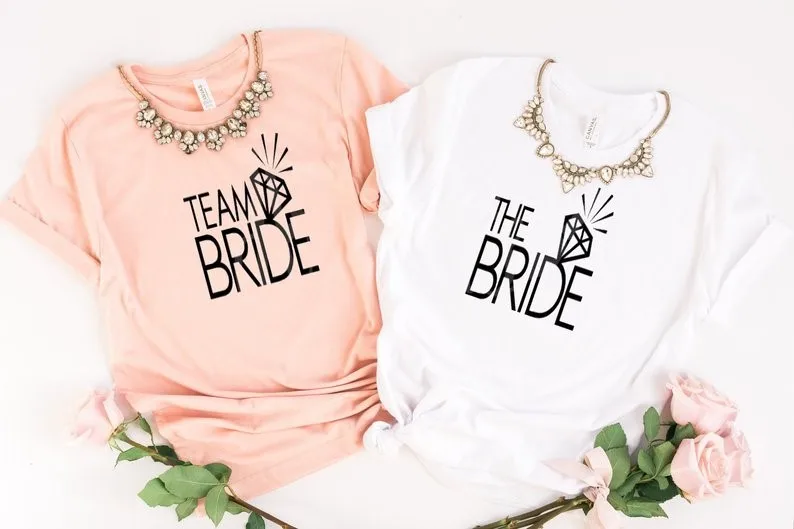 

Hen Party Bride Team Bride Tee Shirt Bachelorette Party Women Top T Shirt Short Sleeve Party Tee Tops DS31