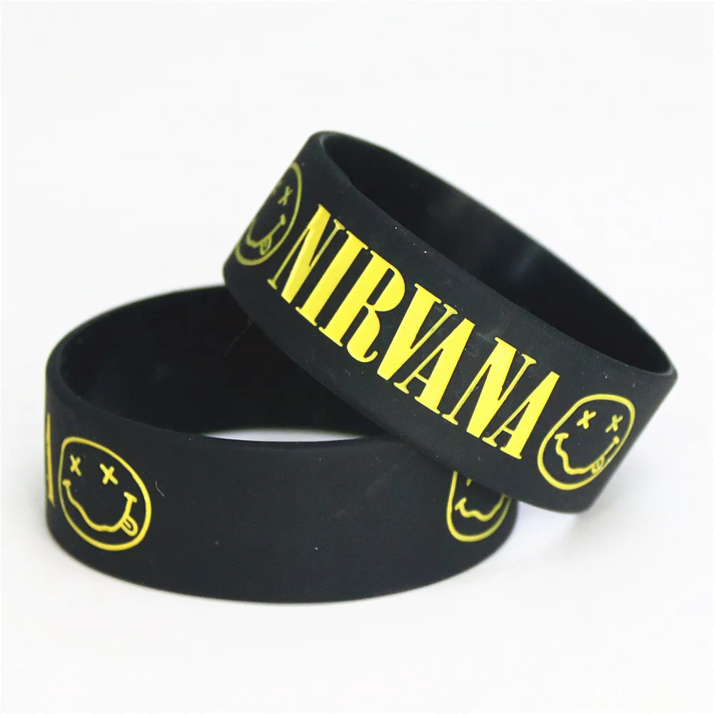 Силиконовый браслет NIRVANA LUKENI 1 шт. широкие силиконовые браслеты и для любителей