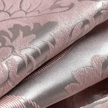 Tissu Élégant De Luxe Blackout Rideaux Pour Salon Rose Stores Rideaux Jacquard Damassé Européenne Fenêtre Traitements Panneaux