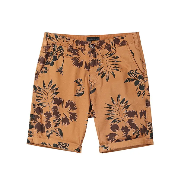 SIMWOOD Летние Новые Гавайские шорты мужские повседневные модные пляжные праздничные шорты с принтом высокого качества размера плюс брендовая одежда 190189 - Цвет: yellow