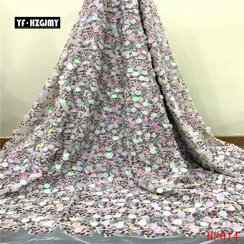 YF HZGJMY Нигерии кружевной ткани тюль ткани Французский последние яркие блесток ткани для Вечерние вечернее платье Бесплатная доставка A2014-1