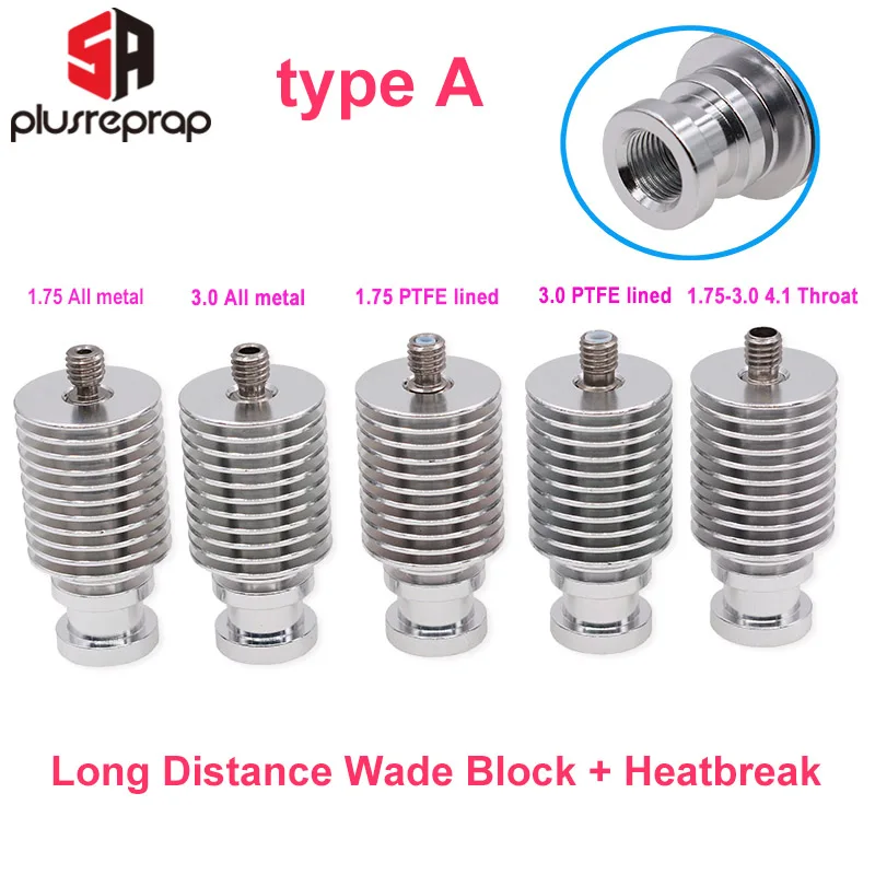 V6 Heat Sink Long or Short Distance J-head Hotend All Metal Remote Bowden Block with Break for 1.75mm 3.0mm Filament 3D | Компьютеры и
