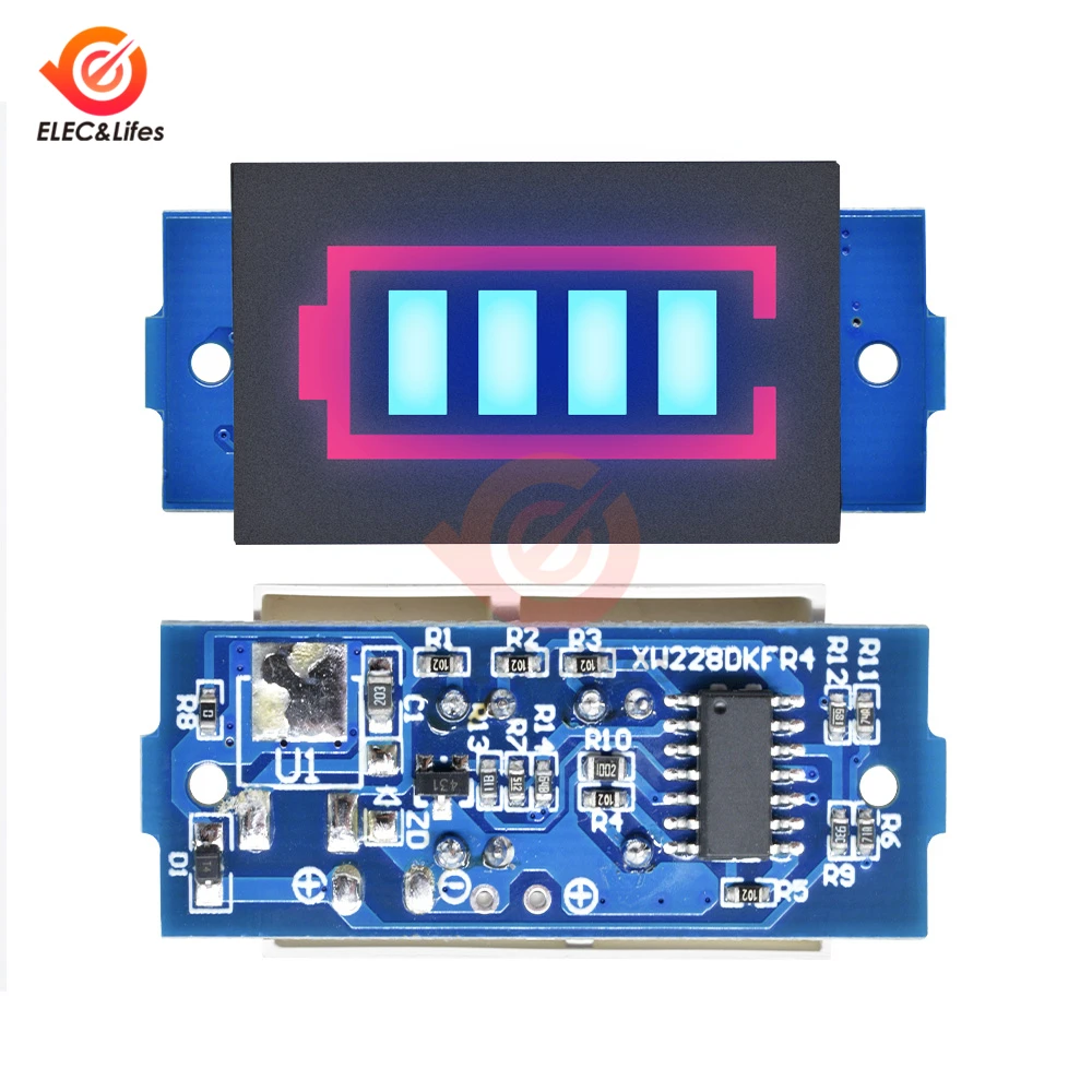 3S 18650 Литий Батарея Ёмкость индикатор модуль 4-уровневая светодиодный Дисплей по созданию электрических транспортных средств Батарея Мощность тестер Li-po литий-ионный