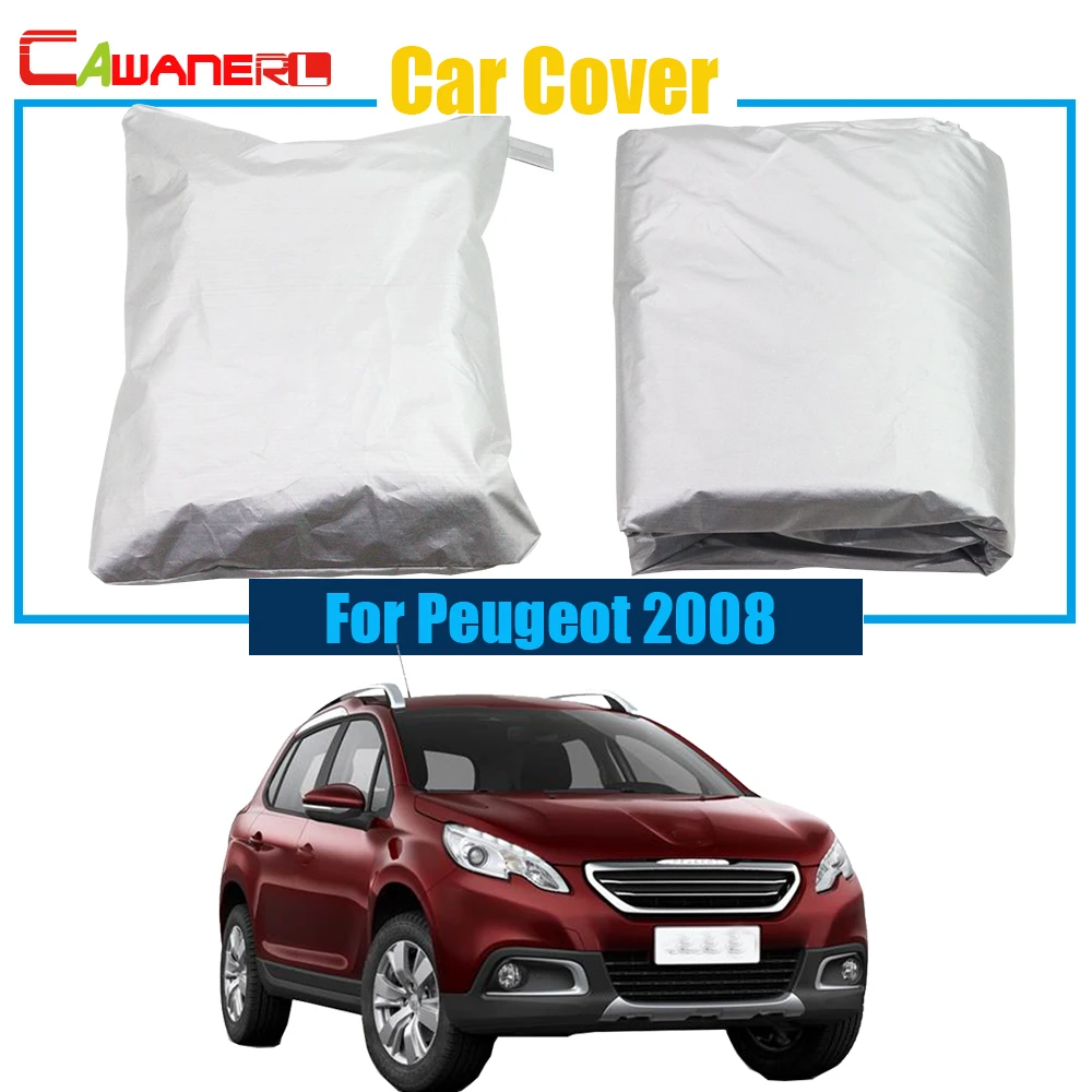 

Cawanerl Car Cover Sun Snow Rain Resistant Cover Anti UV Protector Cover Dustproof For Peugeot 2008