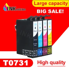 4PCS INK Cartridge 731N 73N T0731 for EPSON C79 CX5500 CX8300 CX9300 TX100 TX210 TX410 TX550w Printer Cartridges Kits Full