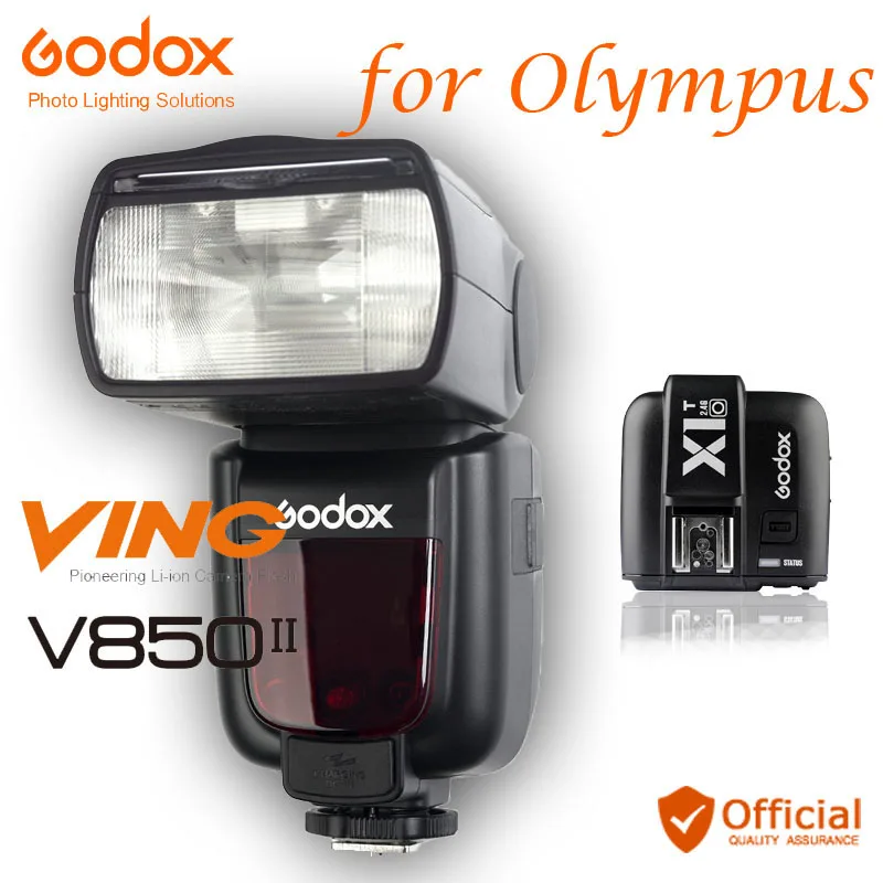 

Godox V850II HSS 2.4G Wireless X System Flash Speedlite Li-ion+Trigger Transmitter For Olympus Panasonic E-M1 II E-5II PEN-F