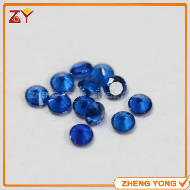 wholesale 114 blue stones 5A quality 1000pcs/lot 1.25mm round brilliant cut deep blue stone