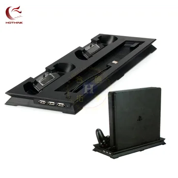 

HOTHINK 3 HUB USB Dual Cooling Fans Charging vertical Stand Holder For PS4 Slim merchine and dualshock 4 controller accessories