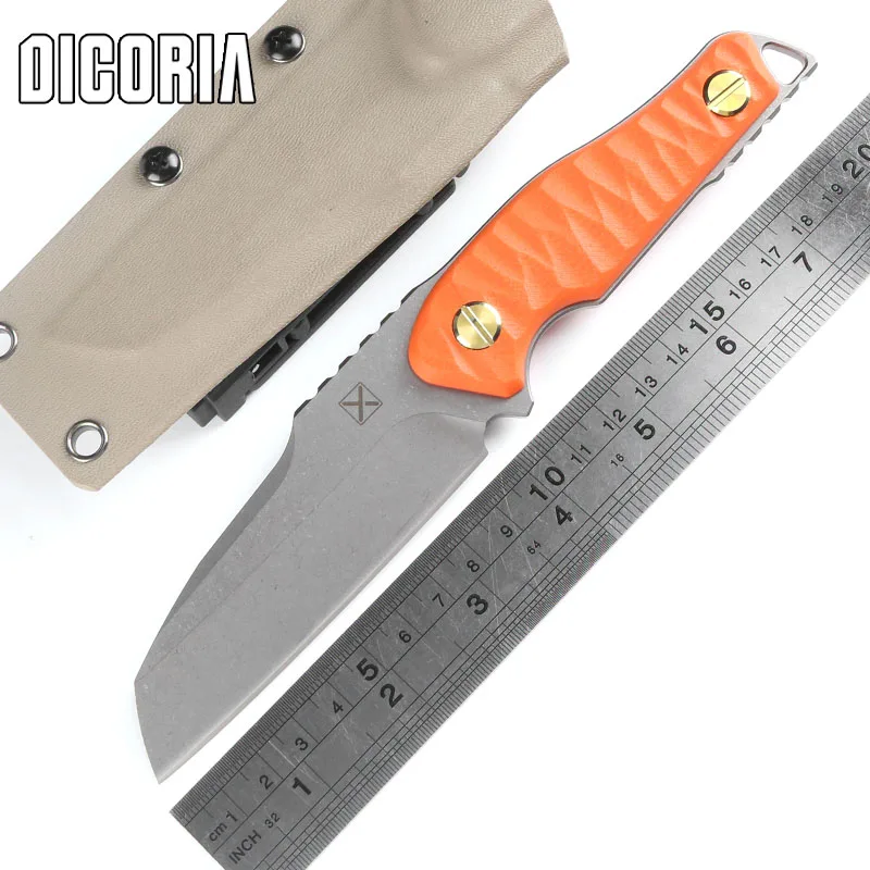 

DICORIA YX2001 straight knife TI-6Al-4V blade G10 handle fixed blade KYDEX Sheath camping outdoors survival knives EDE tools