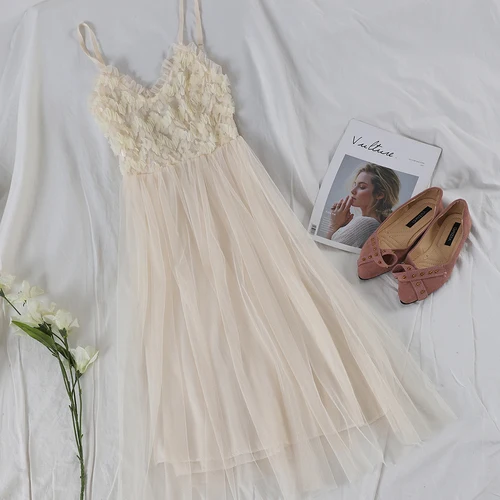 Летнее платье с блестками для женщин, элегантное белое пляжное женское платье, винтажное вечернее платье, vestidos Verano 19561 YY085 - Цвет: Apricot