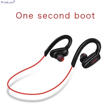 

WishLotus S50 wireless sports Bluetooth earphone CSR4.1 hanging ear plug type one second boot neck hanging stereo binaural bass