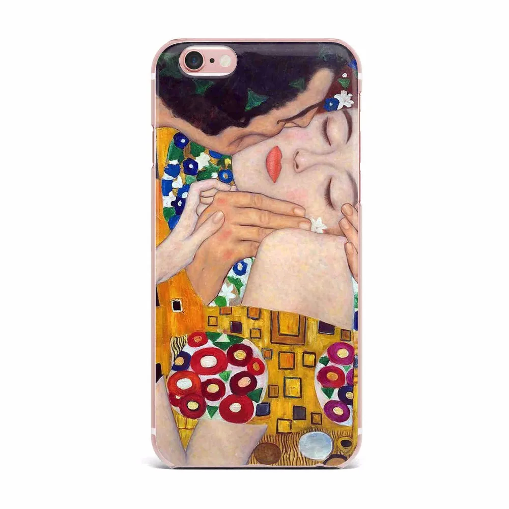 Мягкие силиконовые чехлы из ТПУ с дизайном Kiss by Gustav Klimt чехол для iPhone 5 5S SE 6 6S Plus 7 7Plus 8 8Plus X Чехлы Fundas Capa