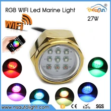 Excellent Quality IP68 Waterproof Rate 9 LED Underwater Marine Boat Drain Plug Light brightest 27W WIFI RGB DC11-28V