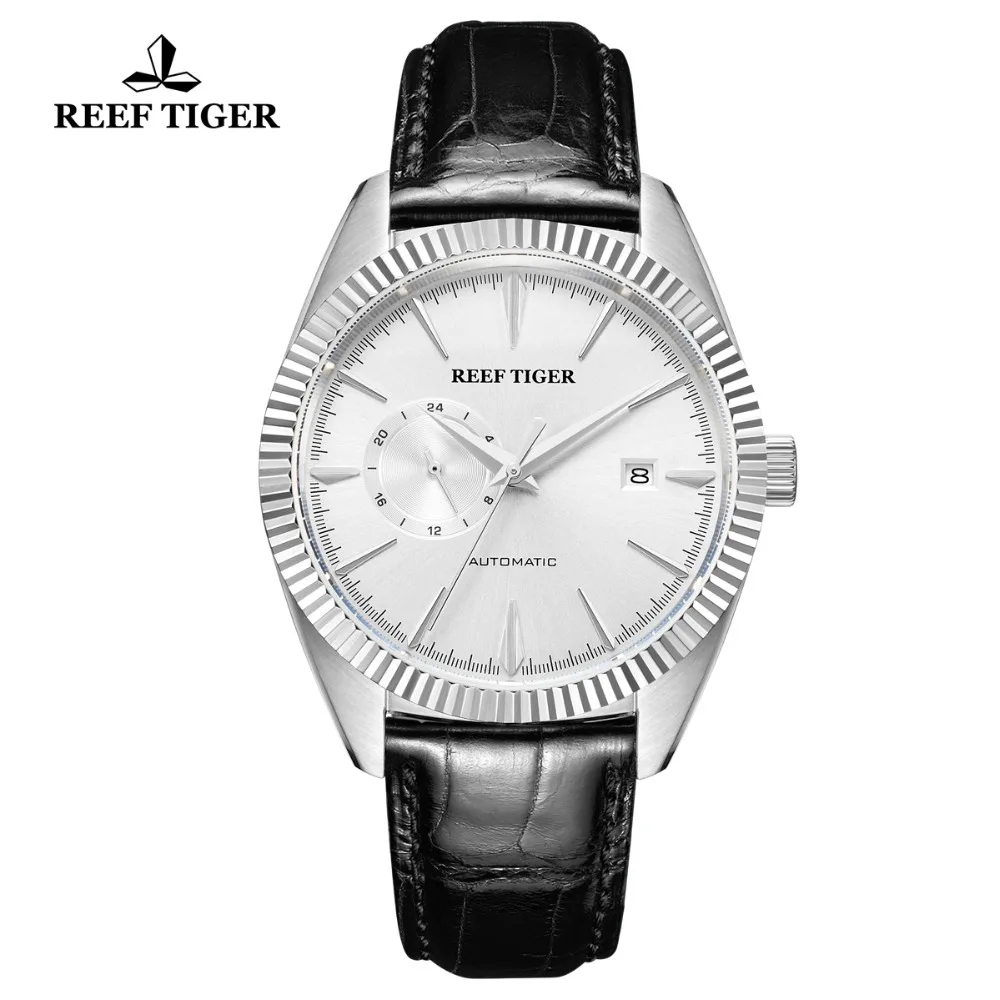 Часы Reef Tiger/RT мужские стальные из телячьей кожи водонепроницаемые аналоговые RGA1616|Механические часы| |