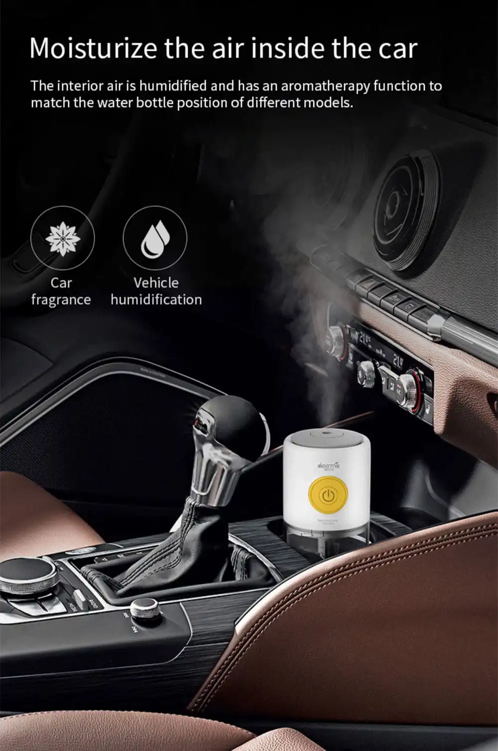 Deerma Mini USB Air Humidifier Mute Home Bedroom Protable Aromatherapy Machine from Xiaomi youpin- White