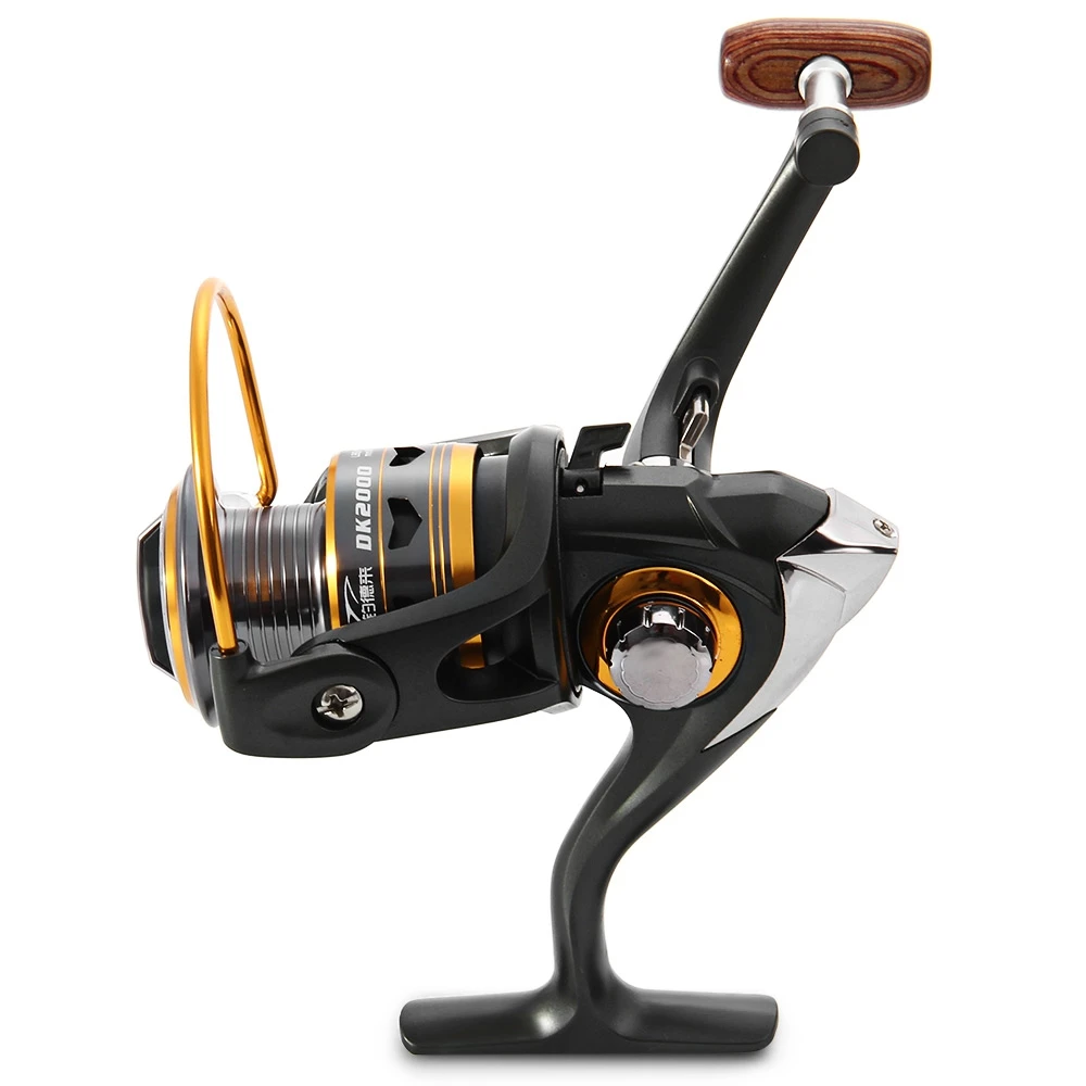 Image DK 1000 5000 High Quality Durable Spining Fishing Reels Portable Foldable Exchangable Reel Handle 11BBs Reel Fly