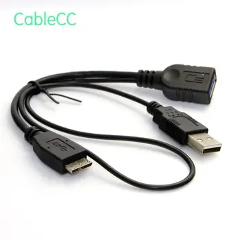 

Black Color Micro USB 3.0 9pin OTG Host Flash Disk Cable with USB power for Samsung Galaxy Note3 N9000 S5 i9600 Note Pro & IBM t