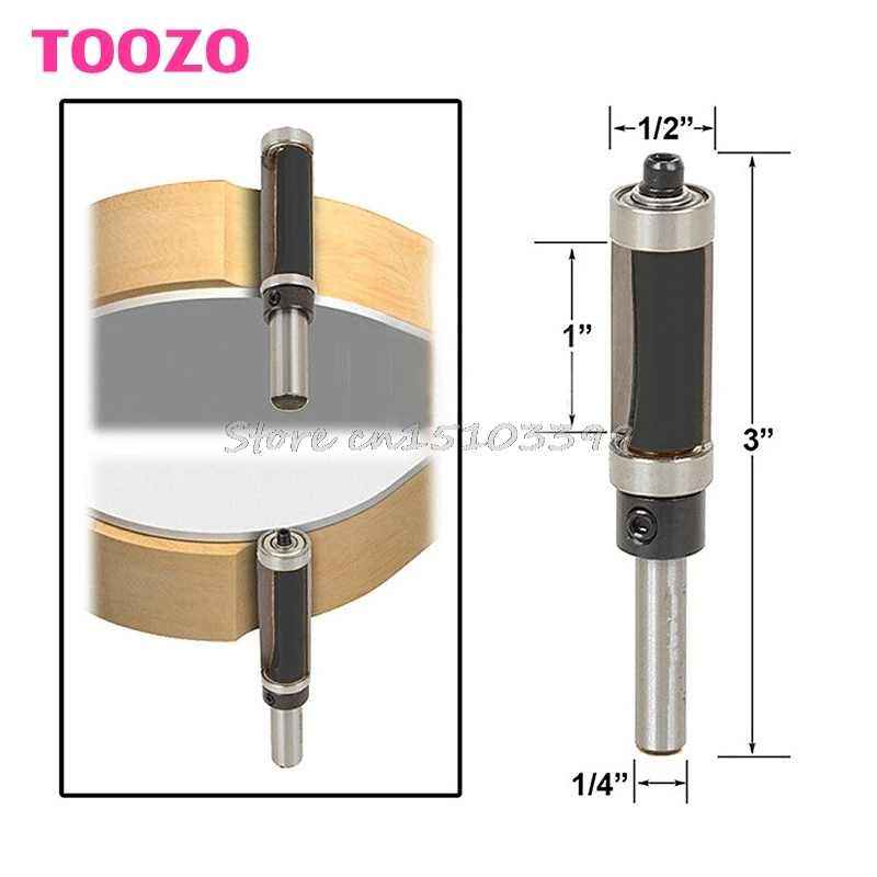 Заподлицо фрезы верхний и нижний подшипник " H X 1/4" хвостовик, деревообрабатывающий инструмент G08 и Прямая поставка