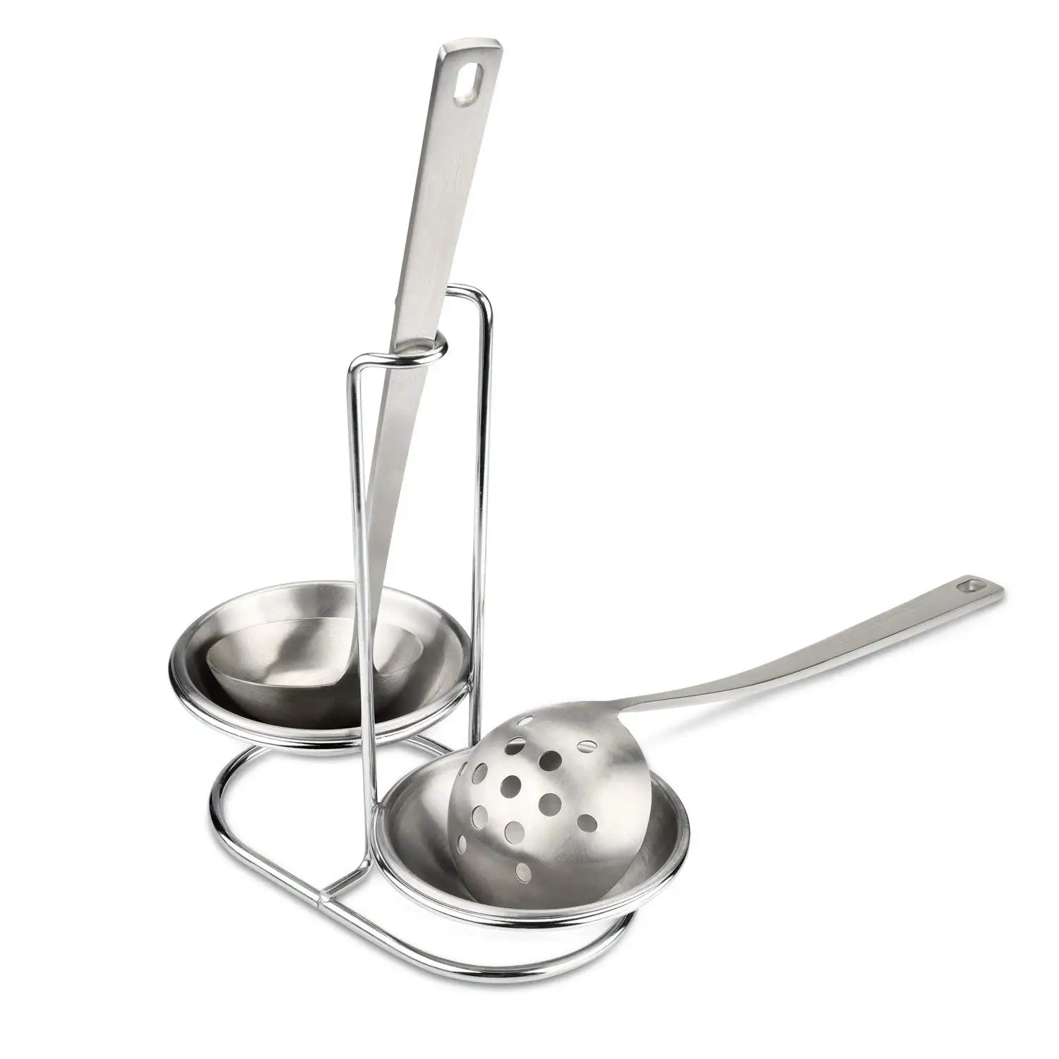Stainless Steel Spoon Rest Holder,Long Handle Vertical Saving Soup