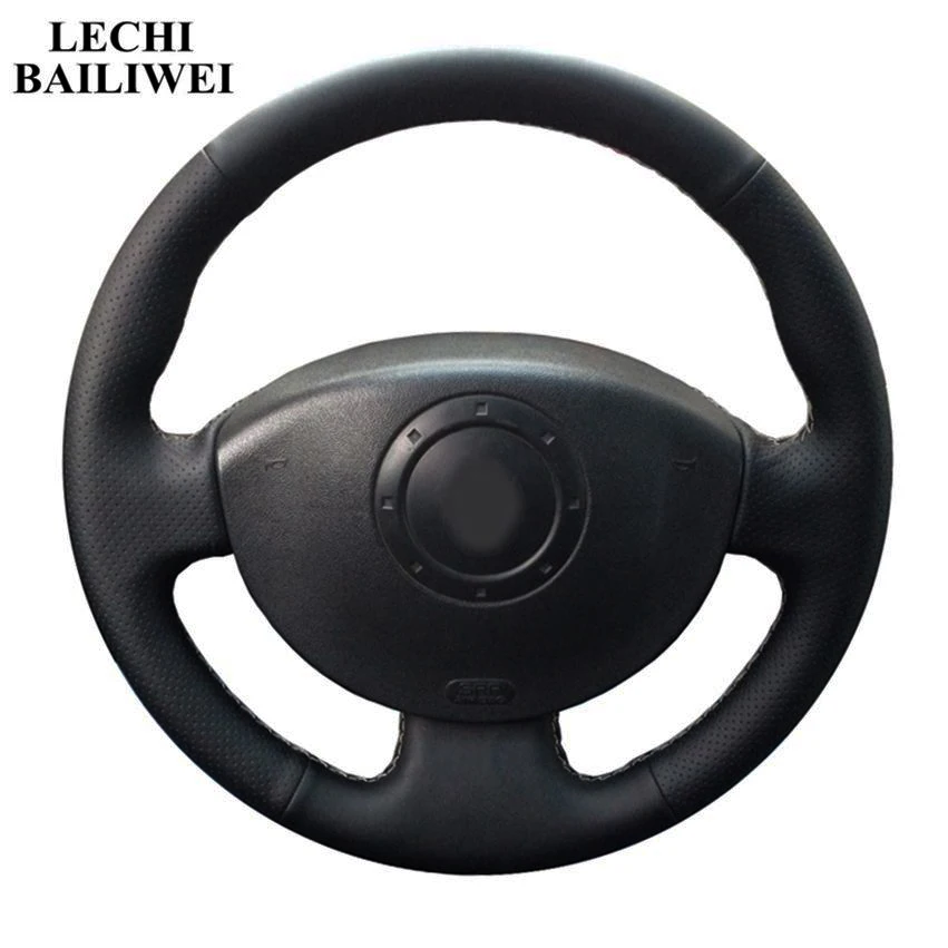 Черная искусственная кожа ручная строчка для Renault Kangoo 2008 Megane 2 2003 Scenic 2009|Чехлы на