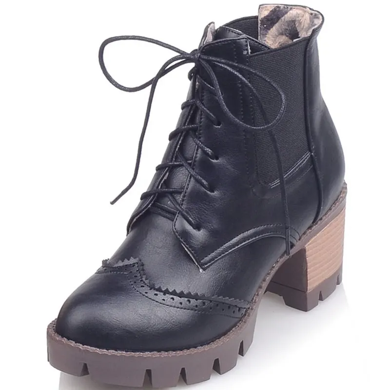 Phụ Nữ MỚI Ankle Khởi Động 2016 Mùa Thu Mùa Thu PU Leather Lace Up Giày đất Punk Ba Màu Dr Martins Boot Zapatos Mujer ZT914