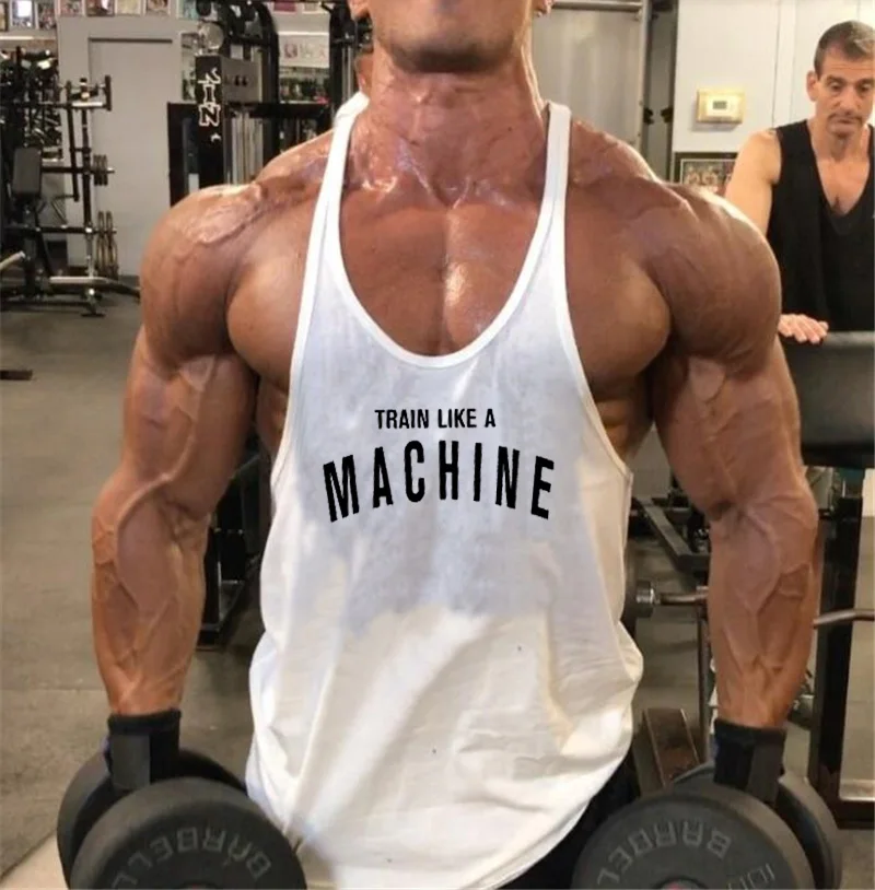 Muscleguys Стринги мужские s Танк топики без рукавов рубашки, Y back бодибилдинг и фитнес мужские тренажерные залы майки одежда Muscle Regatas