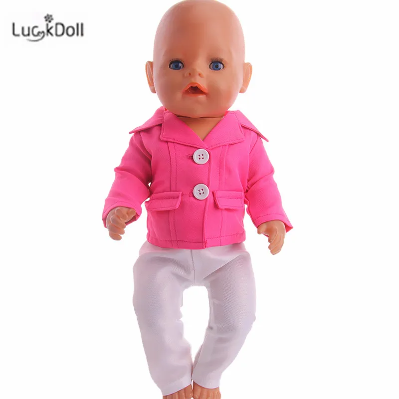 LUCKDOLL милый модный костюм ручной работы подходит 18 дюймов Американский 43 см детская кукла одежда аксессуары, игрушки для девочек, поколение, подарок на день рождения