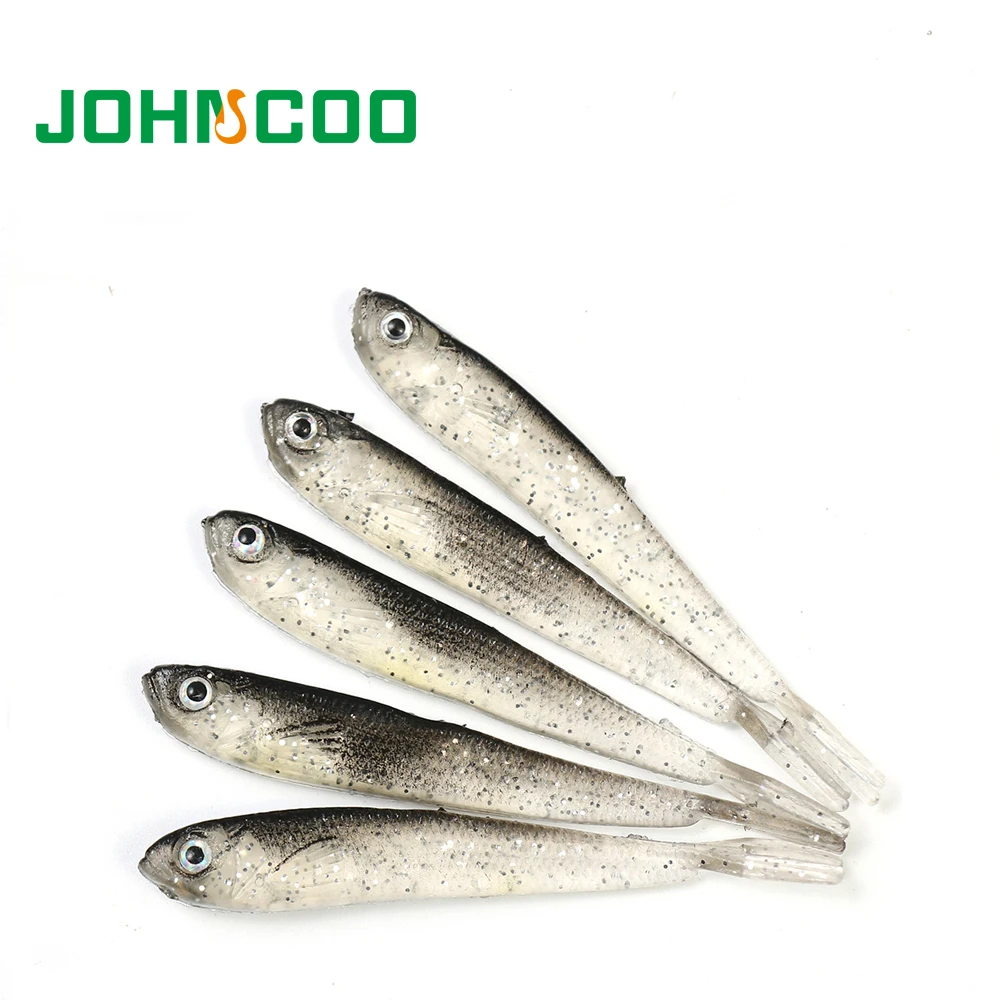 

JOHNCOO NEWEST Soft Swimbaits Fishing Lure 10pcs 3D Eyes Fishing Lure 2.3g 3.6g Silicone Baits Artificial Fishing Tackle